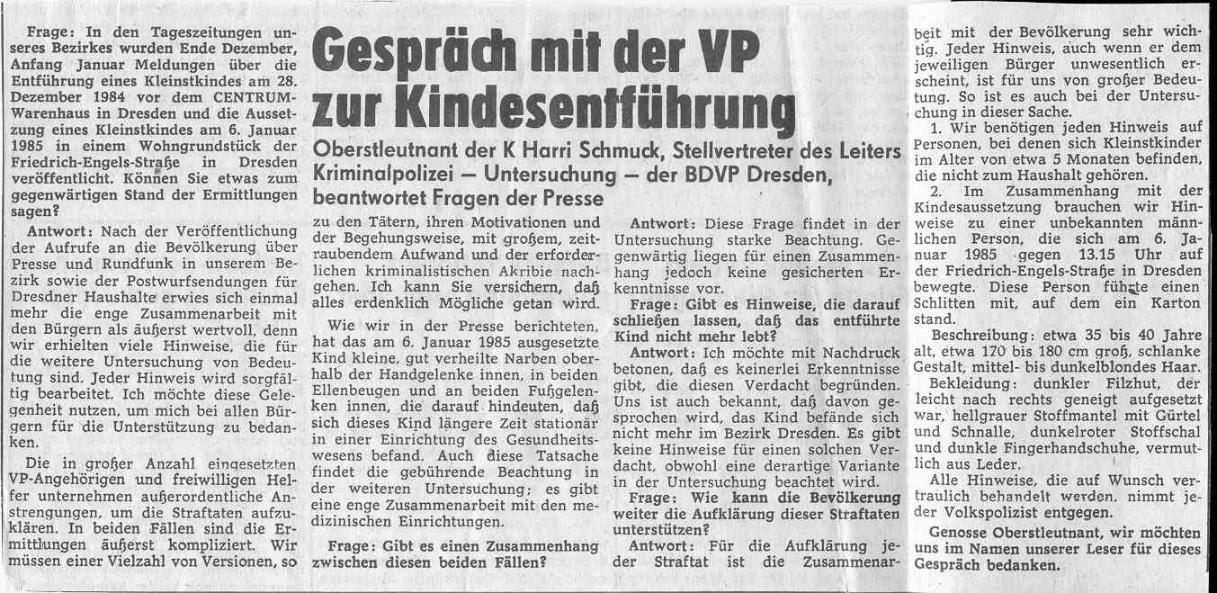 Sächsische Zeitung 01.02.1985